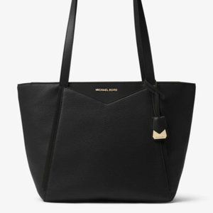 Michael Kors Whitney Pebbled Black Leather Tote